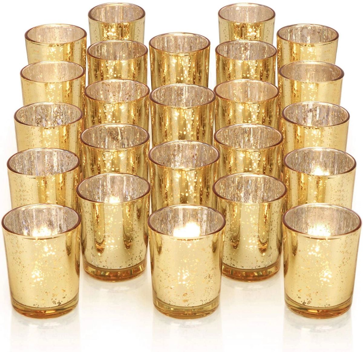 Small Gold Mercury Votives